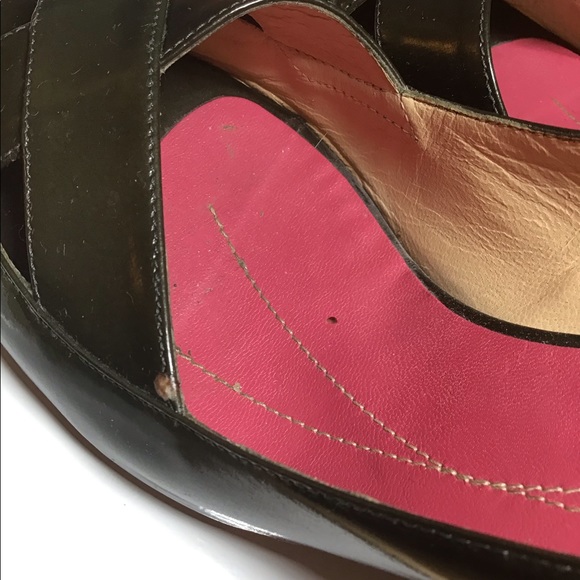 Kate spade black/green-ish heels 8.5 good shape - Picture 3 of 6